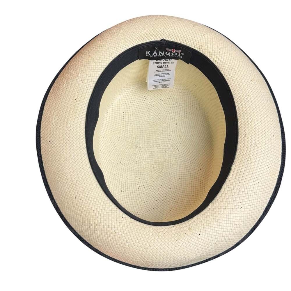 Kangol K5176HT Stripe Boater Straw Hat - Picture 6 of 8